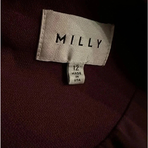 Milly burgundy mini dress size 12 - Picture 10 of 12